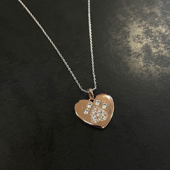 Charmed Aroma Paw Print Necklace - Picture 1 of 4